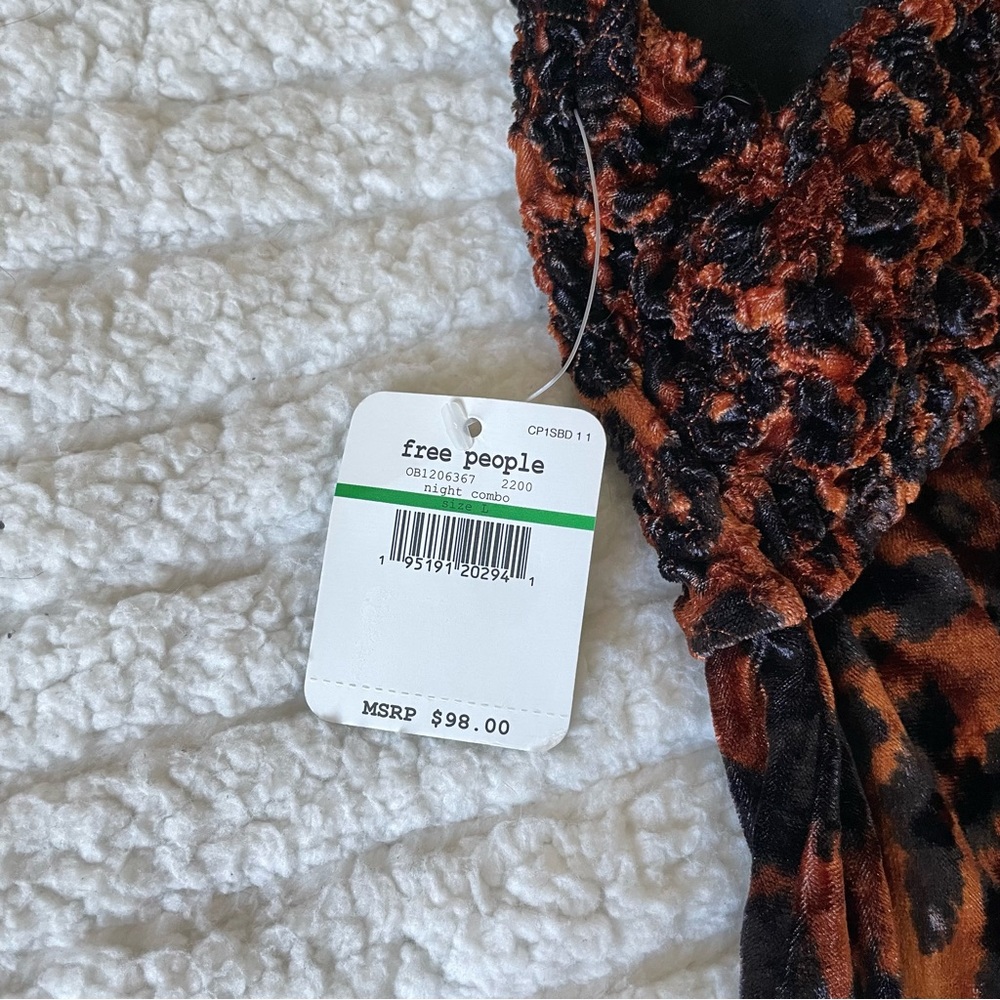 Free People Mini Dress in Brown and Black Leopard Print - Picture 5 of 10